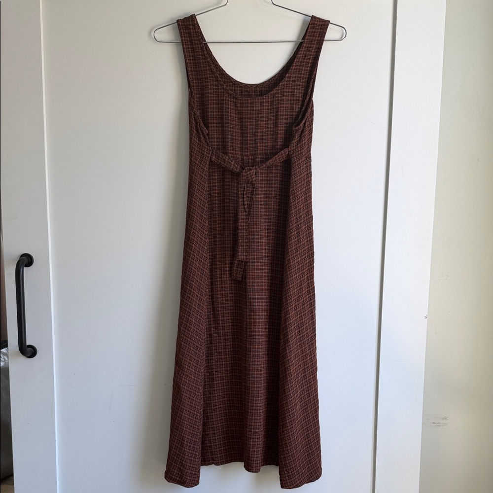 Vintage Piccalino Petites Brown Checkered plaid dress. - Picture 3 of 7